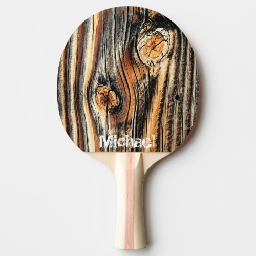Wood Grain Pattern _ Personalized Ping Pong Paddle