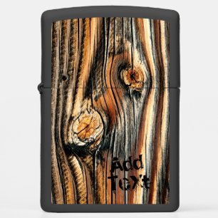 Wood Grain Pattern - Personalized Zippo Lighter