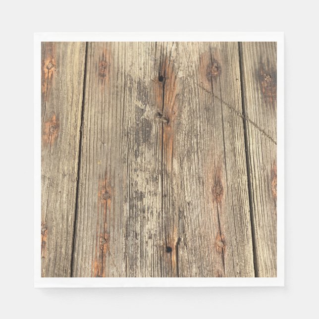 WOOD GRAIN PATTERN PHOTO PAPER NAPKINS (Front)