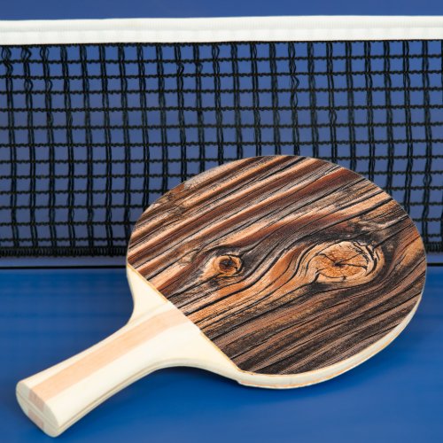 Wood Grain Pattern Ping Pong Paddle