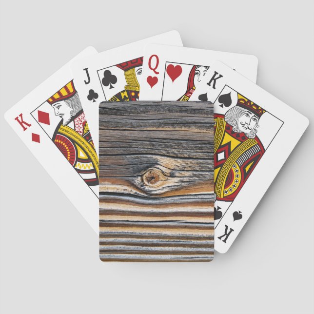 Wood Grain Pattern Poker Cards (Back)