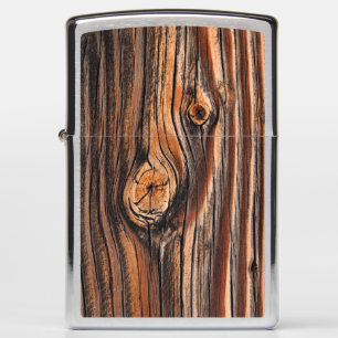 Wood Grain Pattern Zippo Lighter