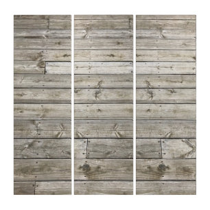 Wood grain planks tri wall art set