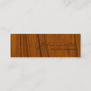 Wood Grain Plastic Surgeon Business Card