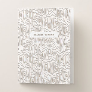 Wood Grain Pocket Folder