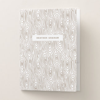 Wood Grain Pocket Folder