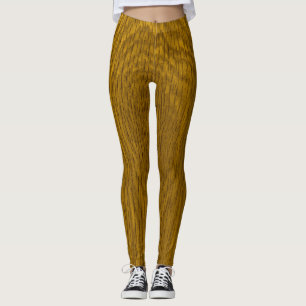 Wood Grain Print Leggings