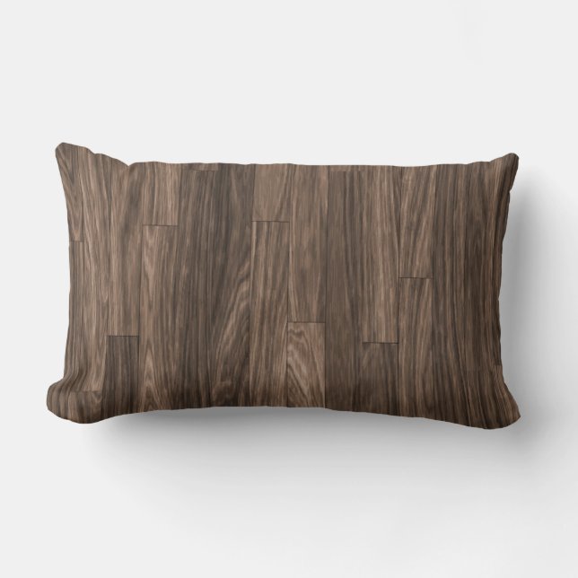 Wood Grain Print, Wood Grain Pattern, Wood Design Lumbar Pillow (Front)