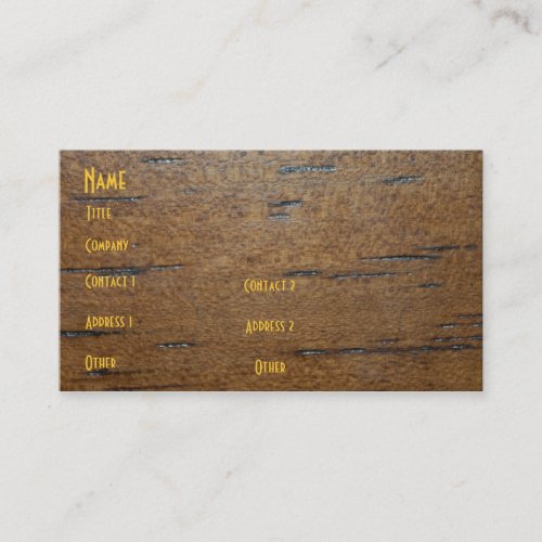 Wood Grain Profile Card Business Card Templates