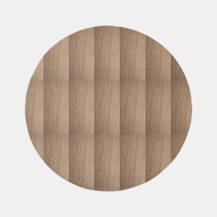 Wood Grain Round Outdoor Rug 