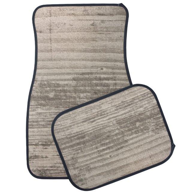 Wood Grain Rustic Light Brown Car Floor Mat (Set)