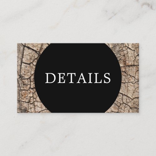 Wood Grain Rustic Wedding Details QR code Enclosure Card