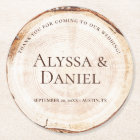 Wood Grain Rustic Wedding Thank You Custom Favor