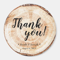 Wood Grain Rustic Wedding Thank You Favor