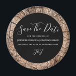 Wood Grain Rustic Wedding Tree Ring Custom Magnet<br><div class="desc">Wood Grain Rustic Wedding Tree Ring Custom magnet</div>