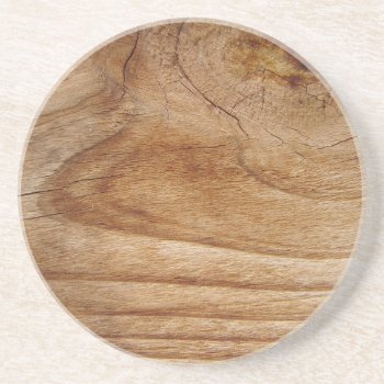 Wood Grain Sandstone Drink Coaster Rustic Country by Sturgils at Zazzle