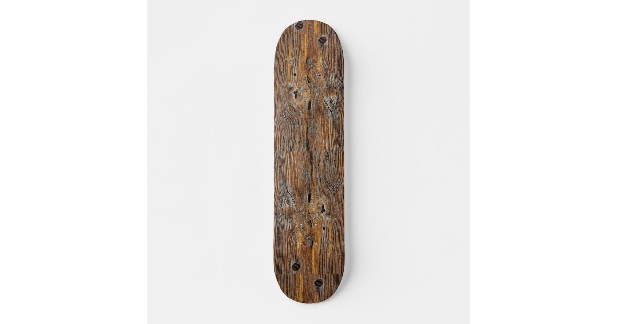 pad Defecte andere Wood grain, sheet of weathered timber skateboard | Zazzle