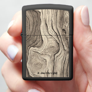 Wood Grain Swirl Custom Zippo Lighter