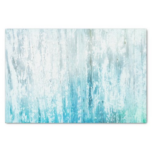 Wood Grain Teal White Rustic Texture Decoupage Tissue Paper