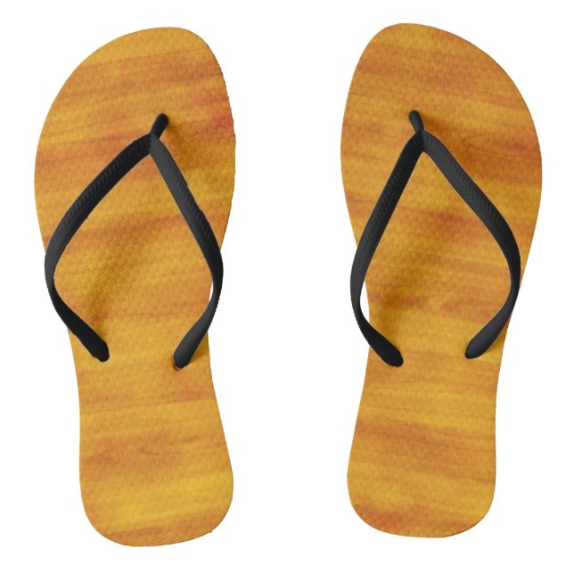 Wood Grain Texture #2 Flip Flops (Footbed)