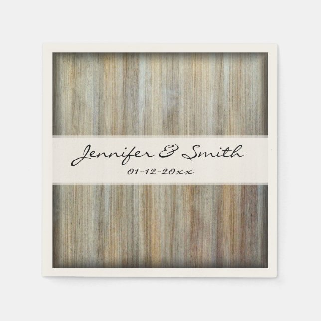 Wood Grain Texture #2 Paper Napkins (Front)