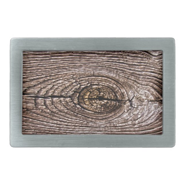 Wood Grain Texture Belt Buckle (Front)