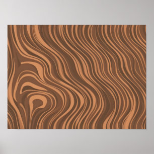 Wood Grain Texture Vector: Detailed Wood Pattern  Poster