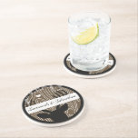 Wood Grain Tree Save the Date Coaster<br><div class="desc">Tree Wedding Invitations  -  -see more whimsical tree invitations</div>