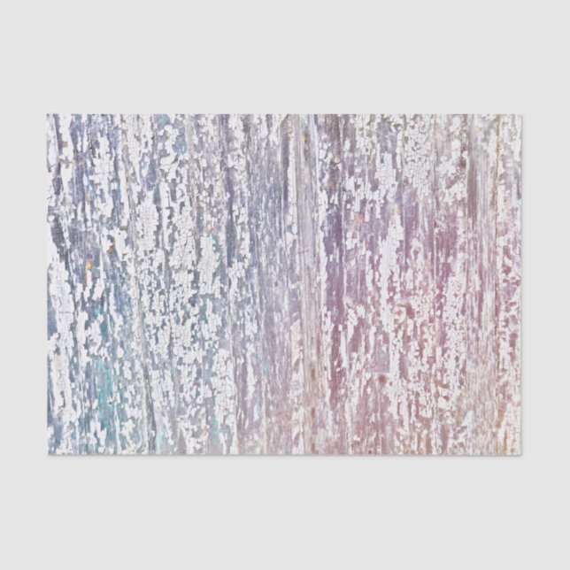Wood Grain White Purple Pink Pastel Rustic Texture Tissue Paper (Front)