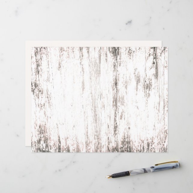 Wood Grain White Rustic Country Texture Decoupage (Front/Back In Situ)