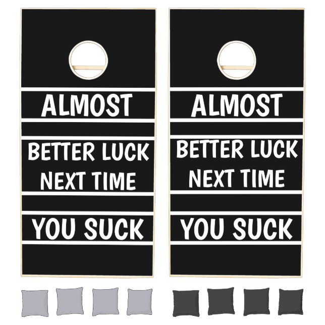 Wood Grain with Quotes Cornhole Set (Set)