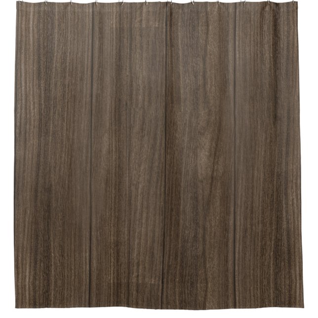 Wood Grain Wooden 70's Country Rustic Barn Shower Curtain (Front)