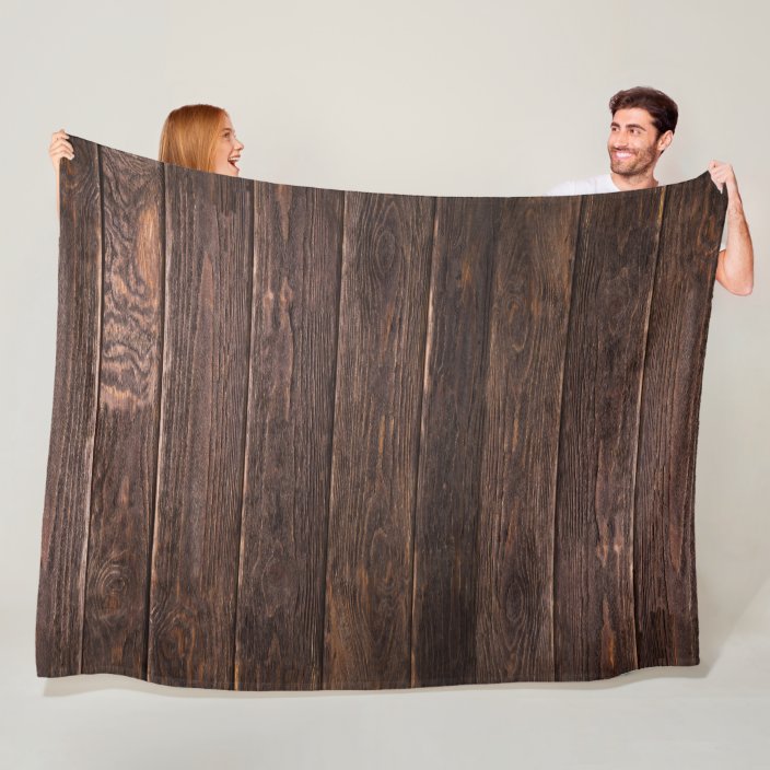Wood Grain Wooden Plank Country Rustic Barn Fleece Blanket