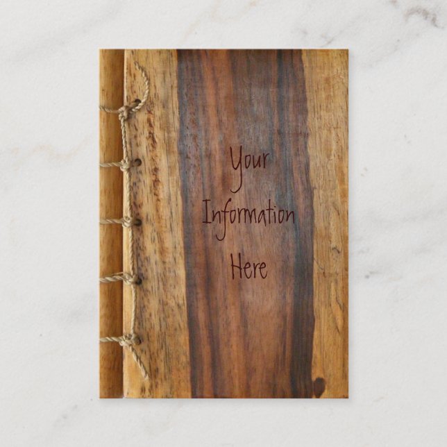Wood Grained Business Card (Front)