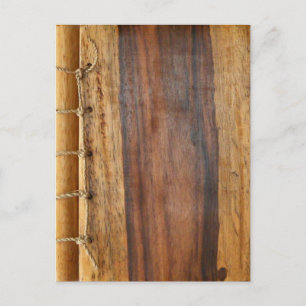 Wood Grained Laced Postcard. Postcard