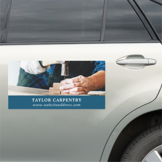 Wood & Hammer, Carpentry, Carpenter Car Magnet (In Situ)