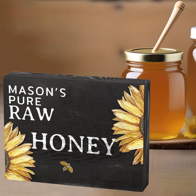 WOOD HONEY SIGN for FARMERS MARKET TABLE sunflower (Creator Uploaded)