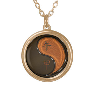 Wood Horse Gold Plated Necklace
