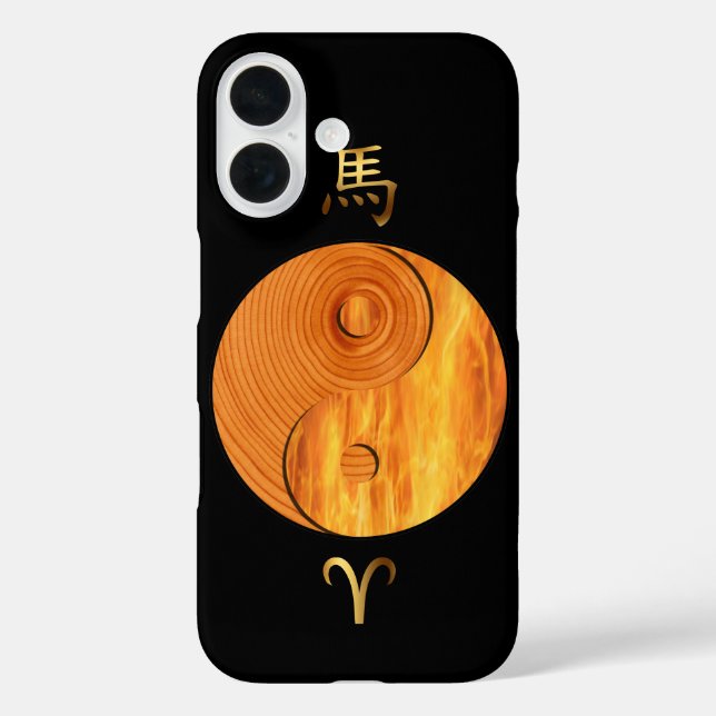 Wood Horse Year and Aries Fire Sign Case (Back)