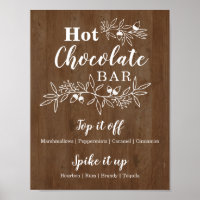 Hot Chocolate Bar Sign Hot Cocoa Bar Printable Table Sign Christmas Bi -  Design My Party Studio