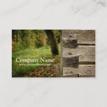 Wood House Corner Carpenter Business Card by GetArtFACTORY at Zazzle