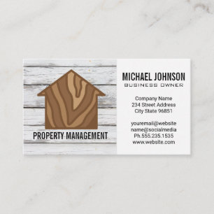 Wood House Logo   Wooden Boards Business Card