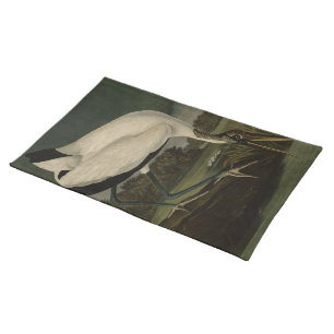 Wood Ibiss (Ibis, Stork): Audubon Birds of America Cloth Placemat