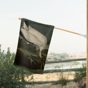 Wood Ibiss (Ibis, Stork): Audubon Birds of America House Flag