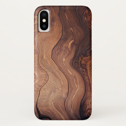 Wood In Motion Pattern Rustic Classy Stylish iPhone XS Case