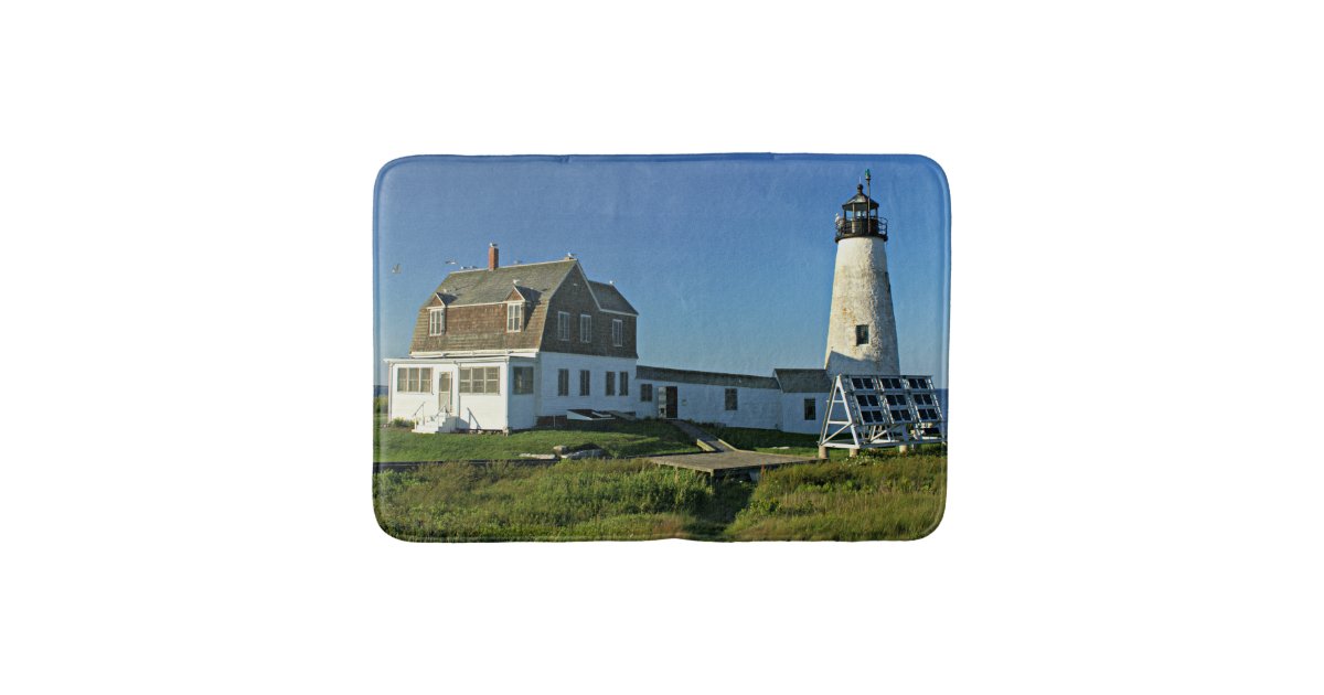 Wood Island Lighthouse Maine Bath Mat | Zazzle