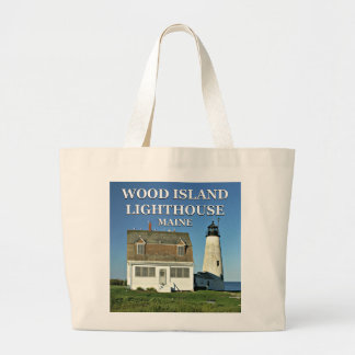 Wood Island Lighthouse, Maine Jumbo Tote Bag