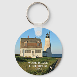 Wood Island Lighthouse Maine Keychain