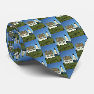 Wood Island Lighthouse Maine Mens Tie