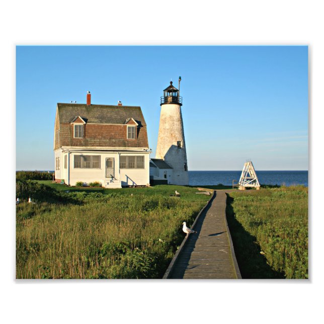 Wood Island Lighthouse Maine Photo Print (Front)